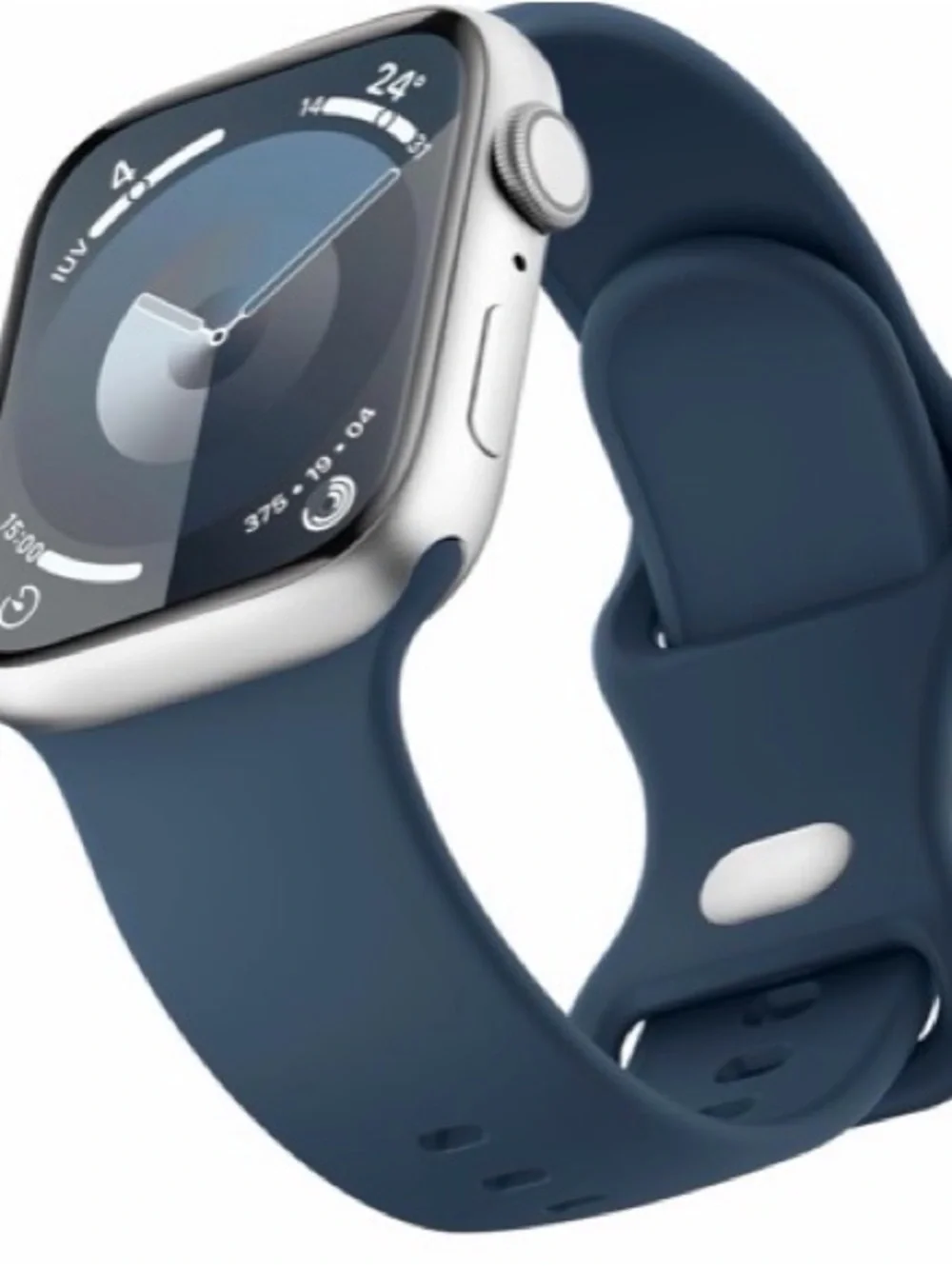 Apple Watch Compatible 3-Band Navy Blue, light Blue and USA Bundle #46